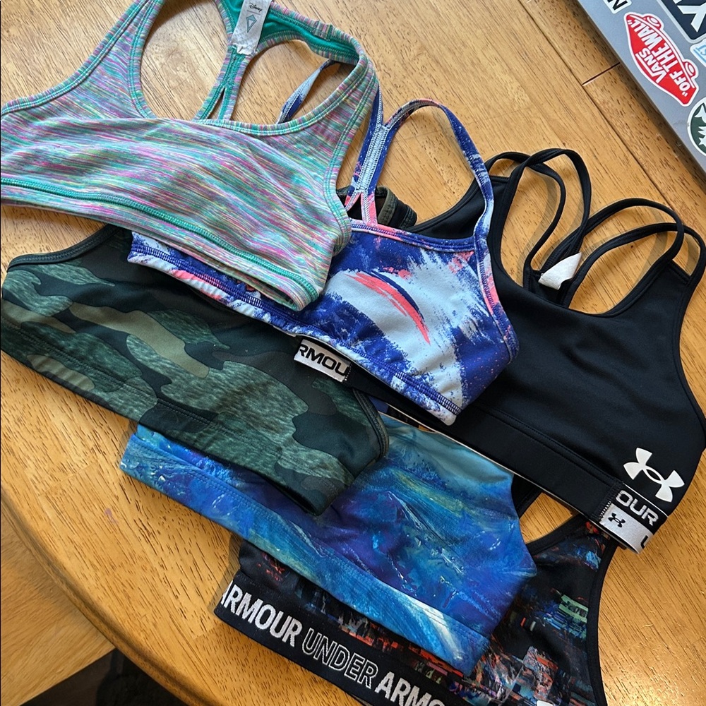 Lot youth sports bras size 8-10 approx Ivivva old navy under armour